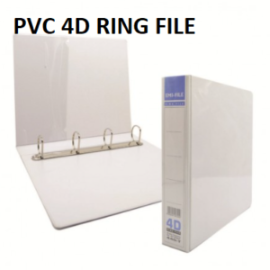 Pvc 4D Ring File 65MM White